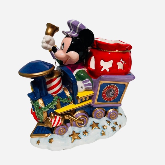 Vintage 1994 Disney Porcelain It's a Small World Holiday Christmas Mickey Train - Picture 2 of 12